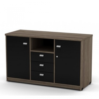 Armário Credenza 3 Gavetas Arena