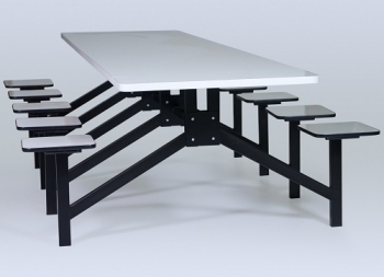 Mesa Refeitório 6 Lugares Pé W